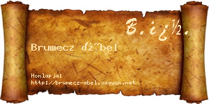 Brumecz Ábel névjegykártya